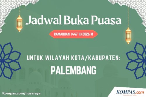 Jadwal Buka Puasa Kota Palembang Hari Ini, Cek Waktu Shalat 10 Ramadhan 1447 H