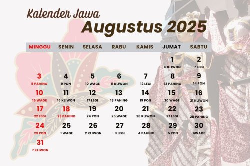 Kalender Jawa Hari Ini Selasa Kliwon 26 Agustus 2025 dan Mitosnya