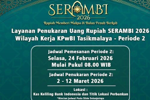 Jadwal dan Lokasi Penukaran Uang Baru Lebaran 2026 di Tasikmalaya
