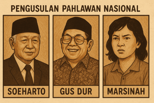 Ada Nama Soeharto, Gus Dur, hingga Marsinah, Daftar 40 Calon Pahlawan Nasional 2025, Tahapan Penetapan Gelar, Pro-Kontra Masih Mengiringi, Top 40+ Calon Pahlawan Nasional Diajukan ke Fadli Zon, Ada Soeharto hingga Gus Dur