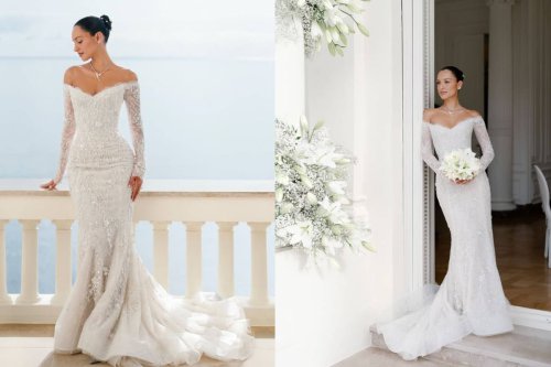 Detail Gaun Pengantin Alexandra Leclerc Karya Paolo Sebastian