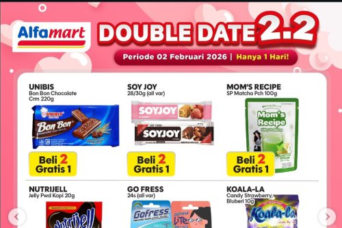 Promo Alfamart Hari Ini 2 Februari 2026, Beli 1 Gratis 1 Kudapan dan Makanan Kucing