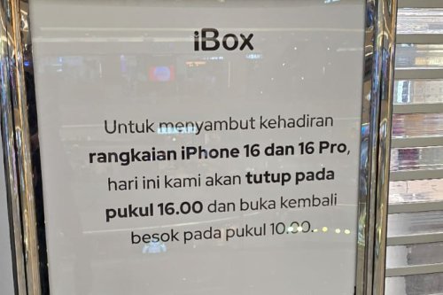 iPhone 16 Resmi Dijual di Indonesia Besok, Gerai iBox Tutup Cepat Hari Ini