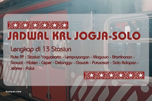 Jadwal KRL Jogja&ndash;Solo 24&ndash;30 Agustus 2025, Cek Jam Keberangkatan Lengkap