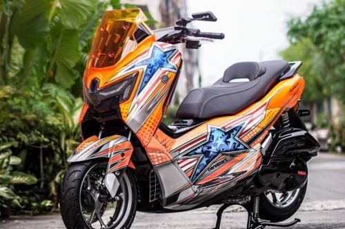 modifikasi, Yamaha, Nmax Turbo, helm, Amerika, Supersport, sporty, amerika, SuperSport, yamaha, Sporty, NMAX Turbo, Nmax Turbo Berbalut Livery Helm DiSalvo, Kentau Aura Balap