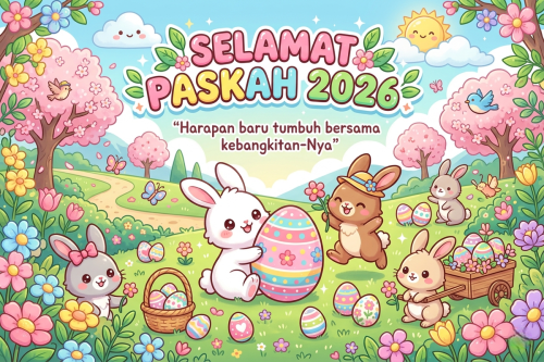 Paskah, selamat memperingati Paskah 2026, selamat Paskah 2026, ucapan Paskah 2026, kata-kata Paskah 2026, 100 Kata-kata Selamat Paskah 2026 Penuh Kasih dan Doa buat Dibagikan ke Medsos