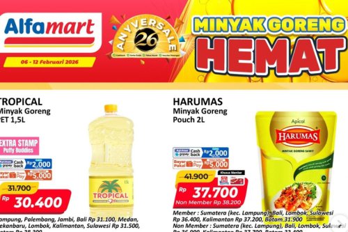 Promo Alfamart Hari Ini 11 Februari 2026, Minyak Goreng 2 Liter Termurah