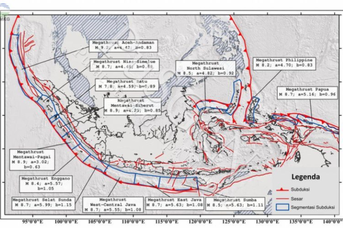 Daftar 13 Titik Megathrust di Indonesia, Ancaman Gempa Besar Masih Mengintai