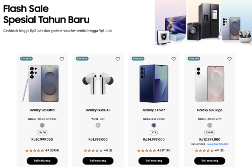 Daftar Harga HP Samsung 20 Januari 2026, Ada Flash Sale Mulai Hari Ini