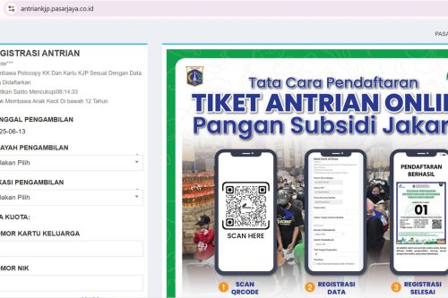 Cara Daftar Antrean KJP Pasar Jaya 2025 melalui antrianpanganbersubsidi.pasarjaya.co.id