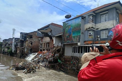 Banjir Bali, 5 Bangunan di Jalan Hasanuddin Denpasar Ambruk, 3 Orang Hanyut ke Tukad Badung