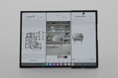 Tabel Spesifikasi Samsung Galaxy Z TriFold, Desain Layar Tiga Lipatan