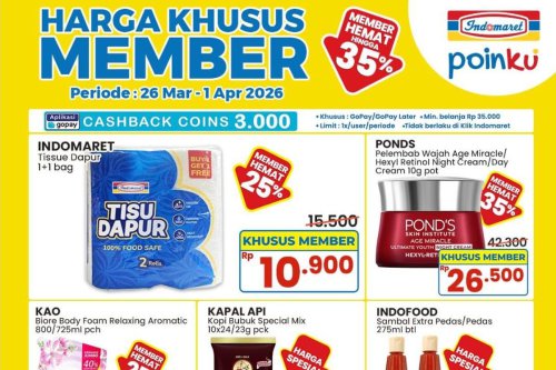 Promo Indomaret Hari Ini 1 April 2026, Ada Tebus Murah Hemat 50 Persen