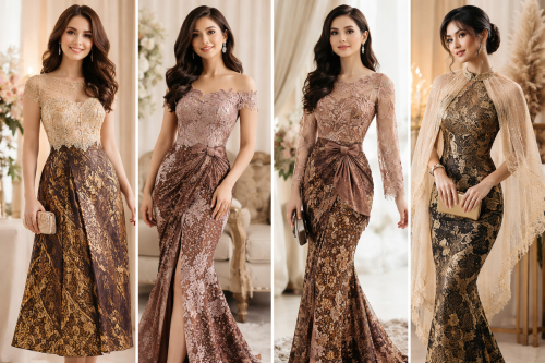 Top 15+ Model Dress Batik Kombinasi Brokat yang Elegan dan Modern