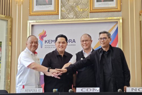 Erick Thohir Tak Targetkan Emas SEA Games ke Timnas Sepak Bola Putra dan Putri