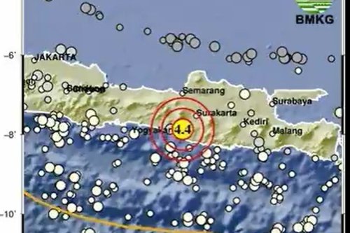 Gempa Jogja Magnitudo 4,4 Guncang Bantul Siang Ini, Kedalaman 11 Km
