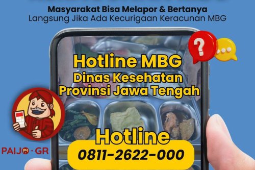Pemprov Jateng Bagikan Nomor Hotline Aduan Keracunan MBG: 08112622000
