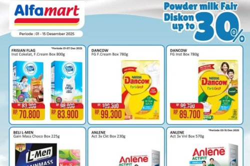 Promo Alfamart Hari Ini 10 Desember 2025, Susu Bubuk Diskon 30 Persen