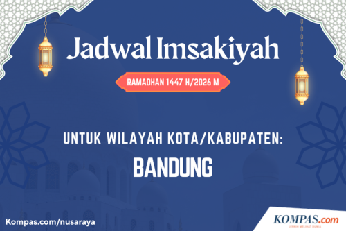 Jadwal Imsak Kota Bandung Hari Ini Senin 9 Maret 2026, 19 Ramadhan 1447 H