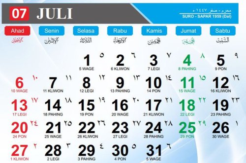 Hari Ini Malam Jumat Apa? Cek di Kalender Jawa Besok Jumat, 11 Juli 2025