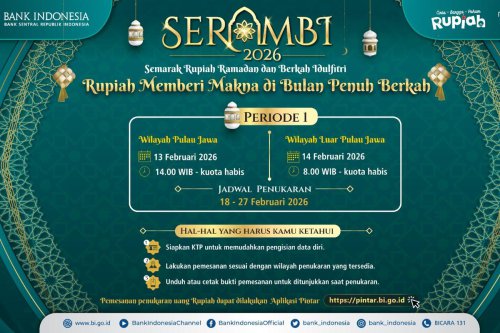 BI Buka Penukaran Uang Baru 2026 Jelang Ramadhan dan Lebaran, Ini Jadwal dan Cara Daftarnya