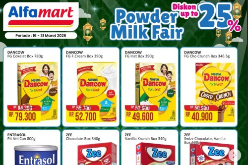Promo Alfamart Hari Ini 22 Maret 2026, Ada Diskon untuk Susu Bubuk dan Mi Instan