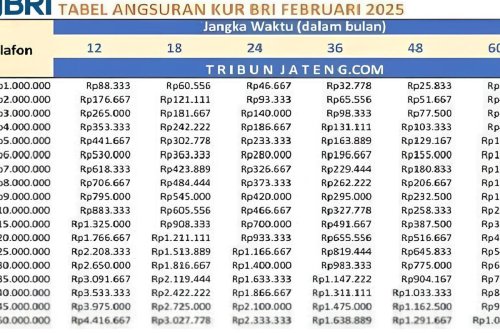 Pinjam KUR BRI 2025 Bisa Sampai Rp 100 Juta, Cek Tabel Angsuran Terbaru dan Cara Ajukan Kreditnya