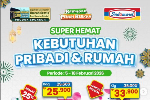 Promo Indomaret Hari Ini 5 Februari 2026, Banyak Diskon untuk Kebutuhan Pribadi