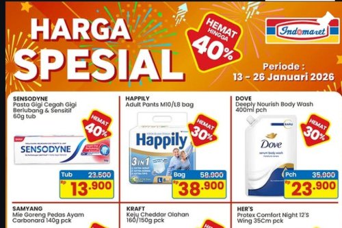 Promo Indomaret Hari Ini 14 Januari 2026, Ada Harga Spesial Diskon hingga 40 Persen