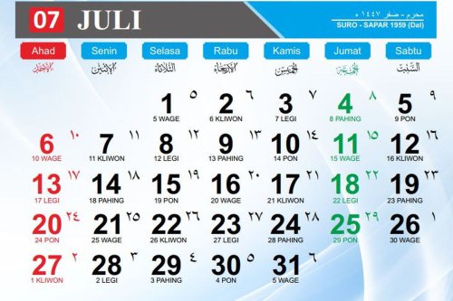 Kalender Juli 2025 di Jawa Timur, Cek Jadwal Masuk Sekolah Tahun Ajaran Baru