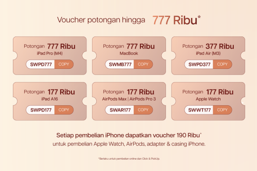 Daftar Harga iPhone Hari Ini 21 Desember 2025, Ada Voucher Potongan hingga Rp 700 Ribu