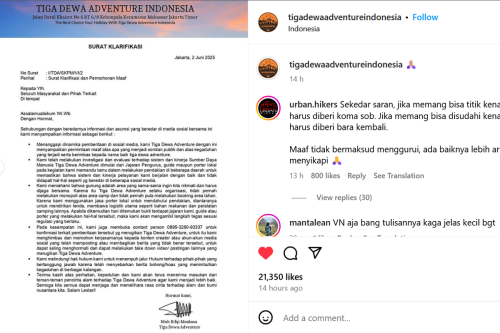 Tiga Dewa Adventure Indonesia Siap Tempuh Jalur Hukum soal Hoaks Booking Lahan Camp