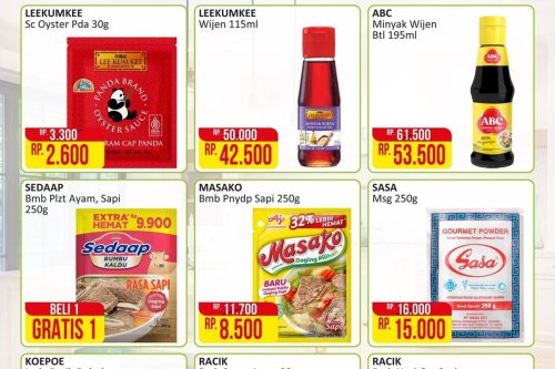 Promo gantung ( 26 Mei - 2 Juni 2026), Camilan murah (16-31 Mei 2026), Breakfast fair ( 15-31 Mei 2026), Alfamart telur, Biskuit asyik (15-31 Mei 2026), Promo Weekend Alfamart 6-10 Juni 2026, Telur Harga Hemat Mulai Rp 19.900