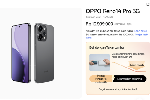 Update Harga HP OPPO Terbaru 15 Desember 2025, Bisa Tukar Tambah untuk Bayar Lebih Murah