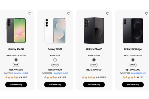 Update Harga HP Samsung Akhir Tahun 21 Desember 2025, Harga Mulai 1,4 Jutaan
