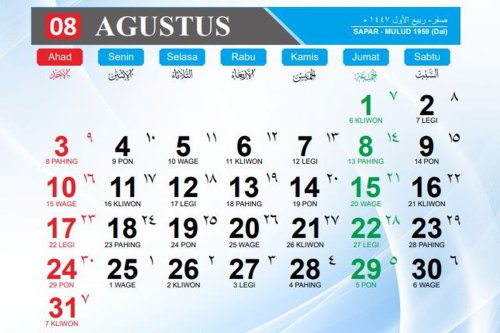 Kalender Hijriah Agustus 2025 Lengkap: Jadwal Puasa Sunnah Senin Kamis dan Ayyamul Bidh