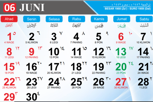 Top 9+ Juni 2025 Libur Apa? Cek Tanggal Merah dan Cuti Bersama Idul Adha&nbsp;