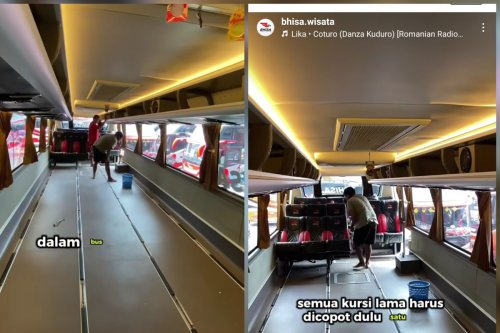 Kursi bus, kursi bus, kabin bus, bus pariwisata, desain bus, Begini Proses Pengantian Kursi Bus