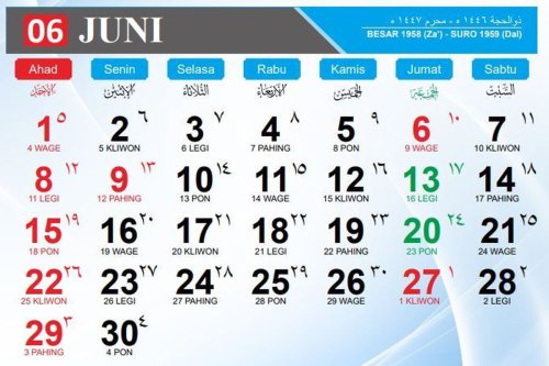 Kalender Jawa Hari Ini, Watak Weton Sabtu Pahing, Rezeki Weton Sabtu Pahing, Jodoh Weton Sabtu Pahing, Kalender Jawa Juni 2025, Kalender Jawa Hari Ini 14 Juni 2025 dilengkapi Weton dan Penanggalan Hijriah