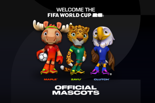 clutch, jadwal Piala Dunia, Maskot Piala Dunia, Maskot, FIFA, Piala dunia 2026, Zayu, Maple, FIFA Perkenalkan Maskot Piala Dunia 2026: Clutch, Zayu, dan Maple