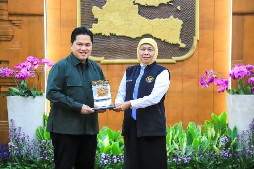Jawa Timur, Surabaya, Ketua Umum PSSI Erick Thohir, Gubernur Jawa Timur Khofifah Indar Parawansa, Liga 4, Liga 3, Erick Thohir Dorong Kompetisi dari Level Kabupaten hingga Nasional