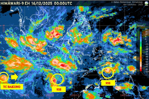Wilayah yang Terdampak Cuaca Ekstrem akibat Bibit Siklon Tropis 93S dan 95S, Ada Jateng