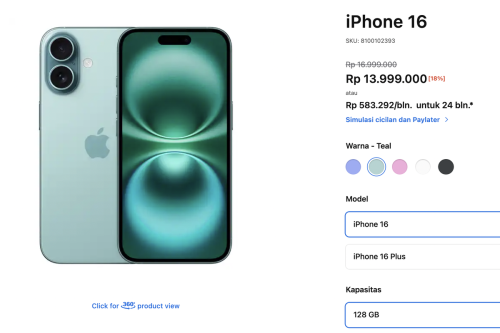 Daftar Harga iPhone Hari Ini 29 Desember 2025, iPhone 16 Turun Harga Lagi