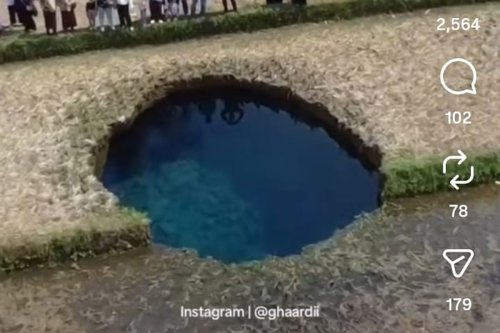 Debit Air Sinkhole di Limapuluh Kota Terus Bertambah dan Berwarna Kebiruan, Kok Bisa?