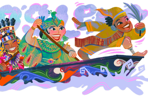 Google Doodle Rayakan Kemerdekaan Indonesia 2025 dengan "Pacu Jalur"
