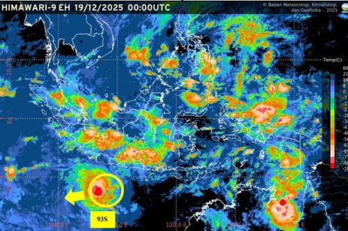 Bibit Siklon 93S Berpotensi Tinggi Jadi Siklon Tropis, BMKG Ungkap Wilayah yang Terdampak