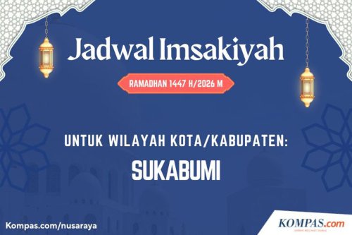 Jadwal Imsakiyah Sukabumi 10 Maret 2026, Lengkap dengan Waktu Shalat 20 Ramadhan 1447 H