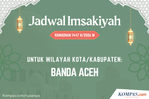 Jadwal Imsak Kota Banda Aceh Selama Ramadhan 2026 Versi Muhammadiyah