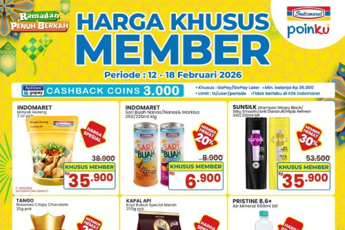 Diskon Minyak Goreng hingga Susu, Promo JSM Indomaret 15 Februari 2026