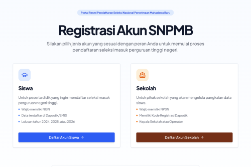 SNPMB 2026, Hari Terakhir Registrasi Akun SNPMB Sekolah, Berikut Cara Daftarnya